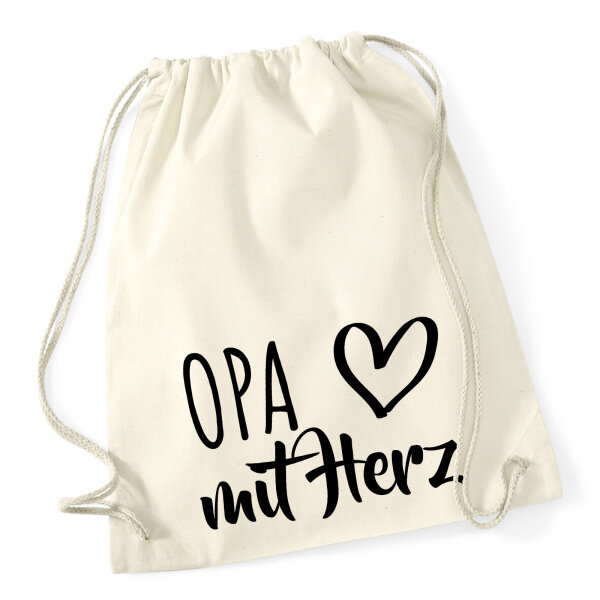 Turnbeutel Opa mit Herz 12 Liter