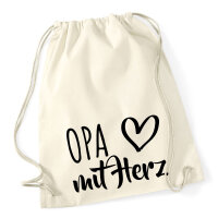 Turnbeutel Opa mit Herz 12 Liter