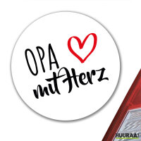 Aufkleber Opa mit Herz 10cm Sticker