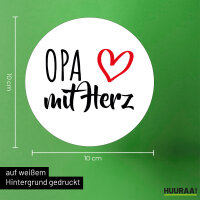 Aufkleber Opa mit Herz 10cm Sticker