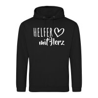 Unisex Hoodie Helfer mit Herz Größe S-3XL