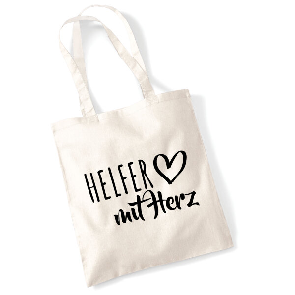 Jutebeutel Helfer mit Herz 10 Liter