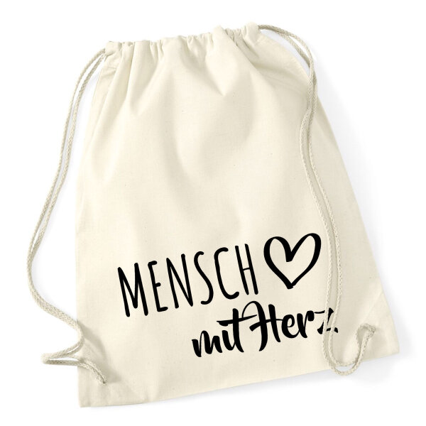 Turnbeutel Mensch mit Herz 12 Liter