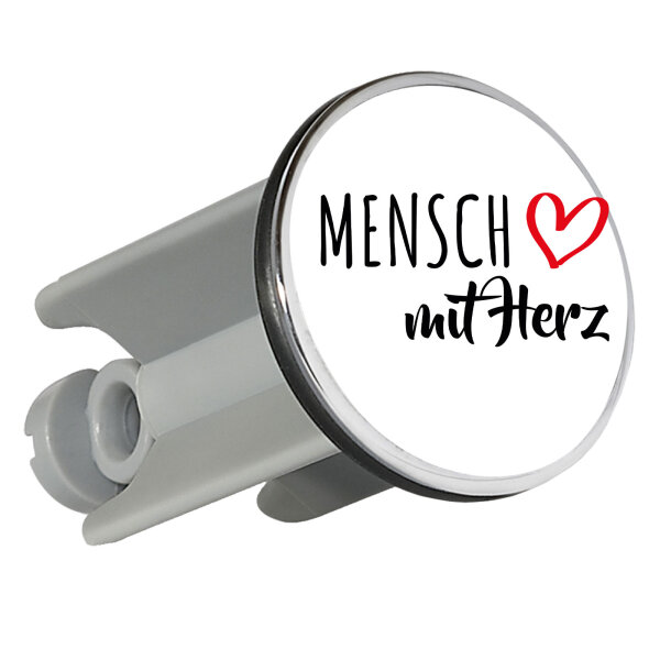 Waschbeckenstöpsel Mensch mit Herz 4cm Abflussstopfen