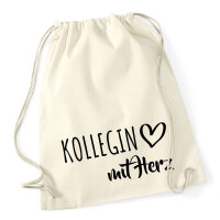 Turnbeutel Kollegin mit Herz 12 Liter