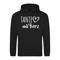 Unisex Hoodie Tante mit Herz Größe S-3XL