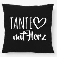 Kissen Tante mit Herz 40x40cm