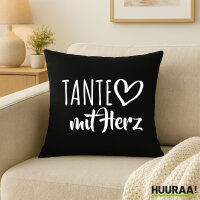 Kissen Tante mit Herz 40x40cm