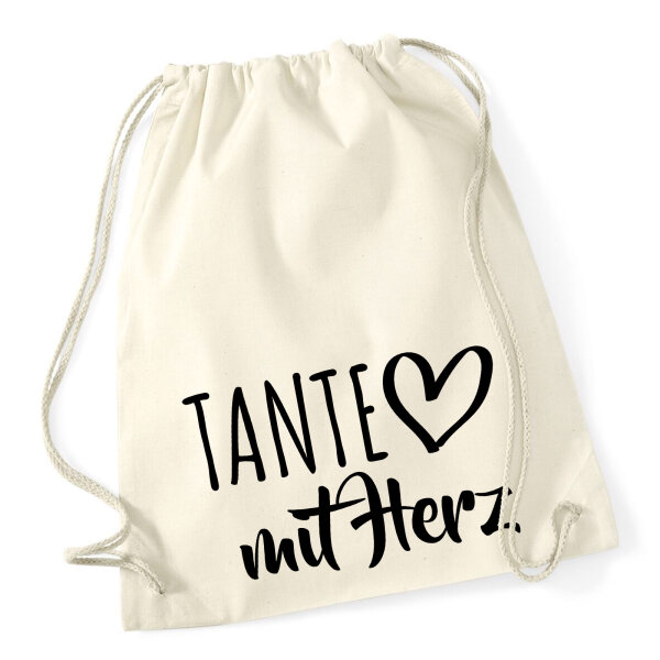 Turnbeutel Tante mit Herz 12 Liter
