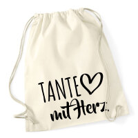 Turnbeutel Tante mit Herz 12 Liter