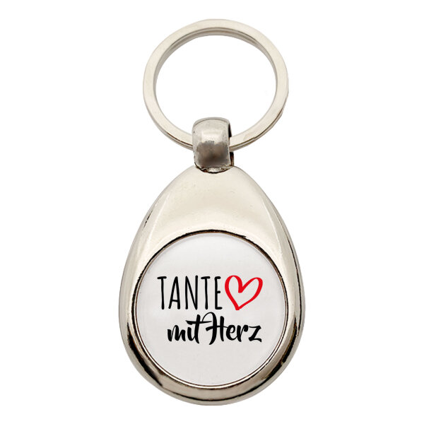 Schlüsselanhänger Tante mit Herz