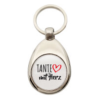 Schlüsselanhänger Tante mit Herz