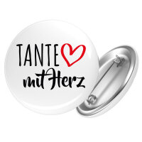 Button Tante mit Herz