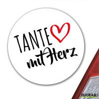 Aufkleber Tante mit Herz 10cm Sticker