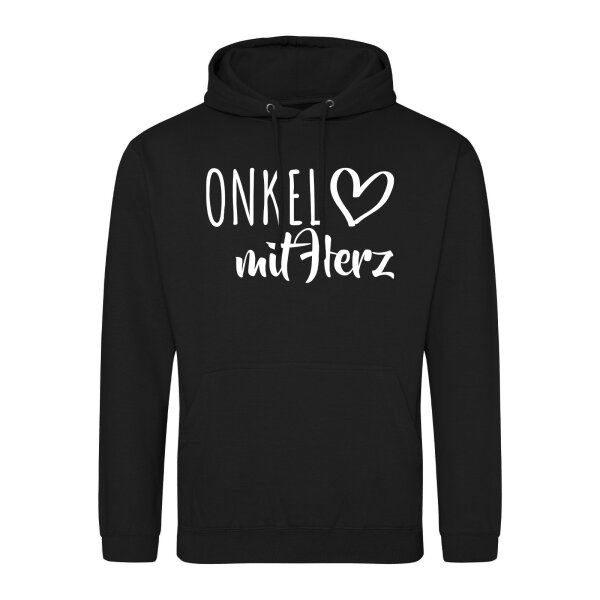 Unisex Hoodie Onkel mit Herz Größe S-3XL