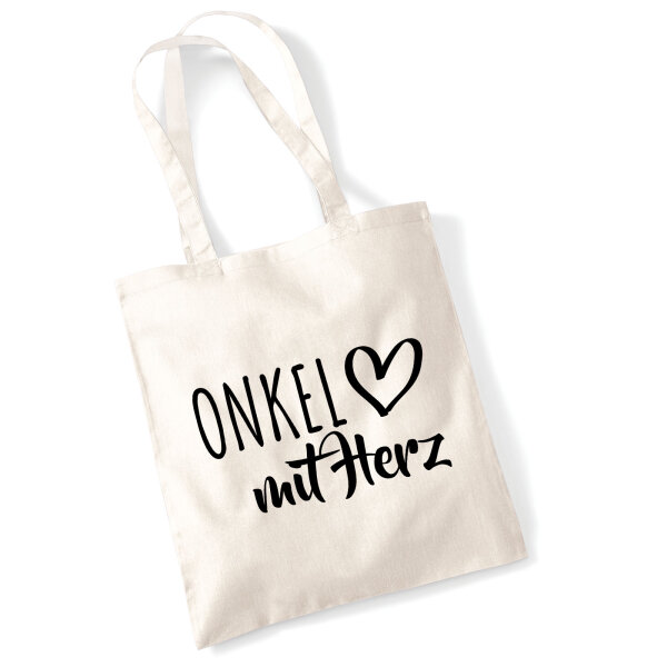 Jutebeutel Onkel mit Herz 10 Liter