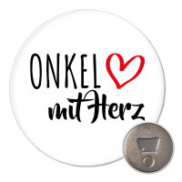 Magnet Onkel mit Herz 59mm Kühlschrankmagnet Flaschenöffner