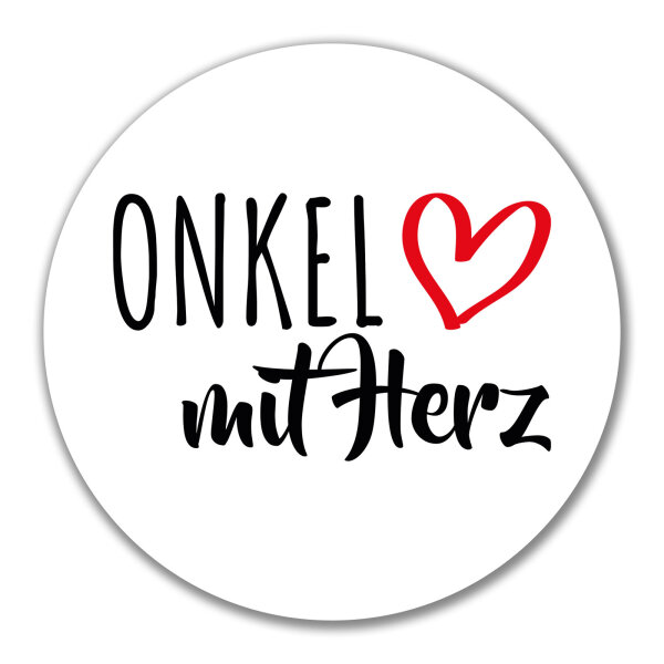 Aufkleber Onkel mit Herz 10cm Sticker