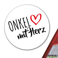 Aufkleber Onkel mit Herz 10cm Sticker