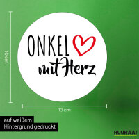 Aufkleber Onkel mit Herz 10cm Sticker
