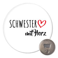 Magnet Schwester mit Herz 59mm Kühlschrankmagnet...