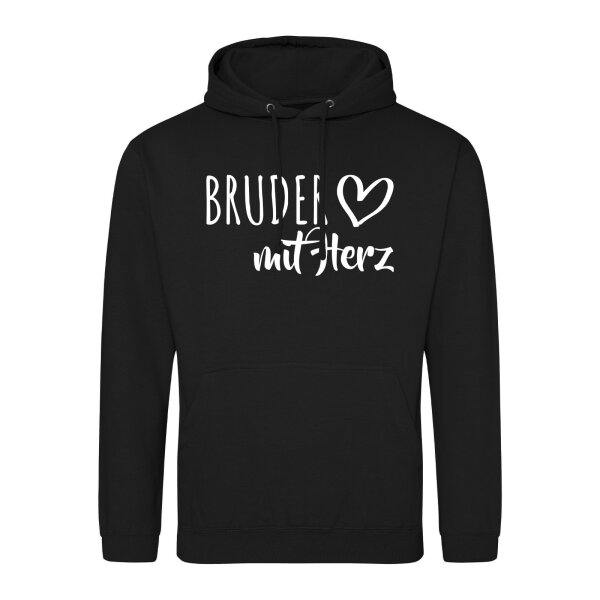 Unisex Hoodie Bruder mit Herz Größe S-3XL