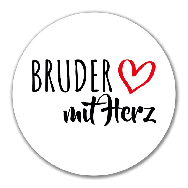 Aufkleber Bruder mit Herz 10cm Sticker