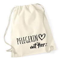 Turnbeutel Pflegerin mit Herz 12 Liter