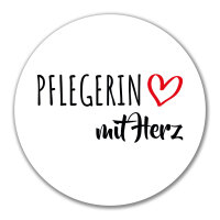 Aufkleber Pflegerin mit Herz 10cm Sticker