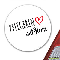 Aufkleber Pflegerin mit Herz 10cm Sticker