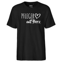 Herren T-Shirt Pfleger mit Herz Größe S-3XL