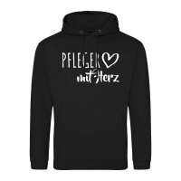 Unisex Hoodie Pfleger mit Herz Größe S-3XL