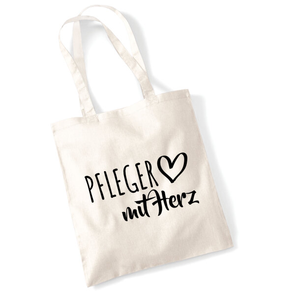 Jutebeutel Pfleger mit Herz 10 Liter