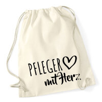 Turnbeutel Pfleger mit Herz 12 Liter