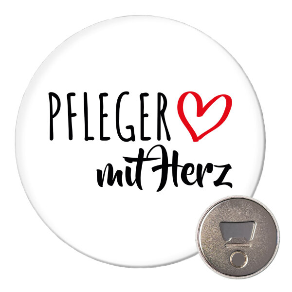Magnet Pfleger mit Herz 59mm Kühlschrankmagnet Flaschenöffner