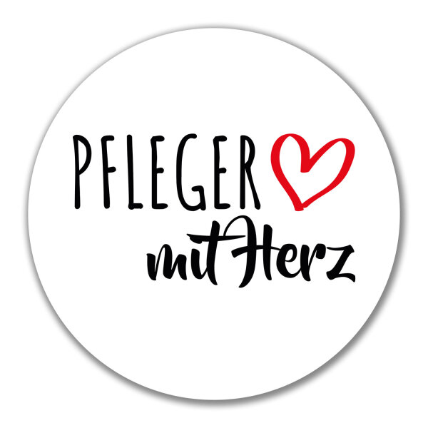 Aufkleber Pfleger mit Herz 10cm Sticker