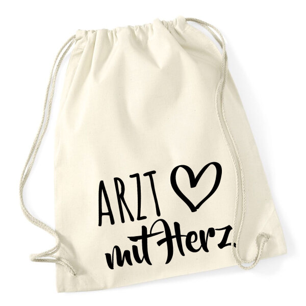 Turnbeutel Arzt mit Herz 12 Liter