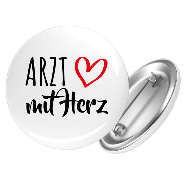 Button Arzt mit Herz