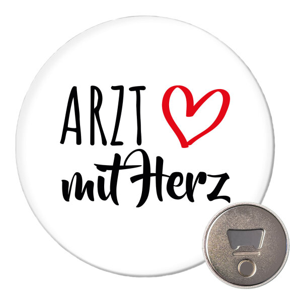 Magnet Arzt mit Herz 59mm Kühlschrankmagnet Flaschenöffner