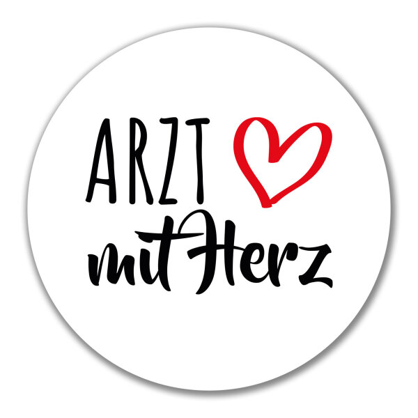Aufkleber Arzt mit Herz 10cm Sticker