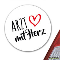 Aufkleber Arzt mit Herz 10cm Sticker