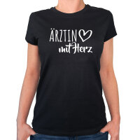 Damen T-Shirt Ärztin mit Herz Größe XS-XXL