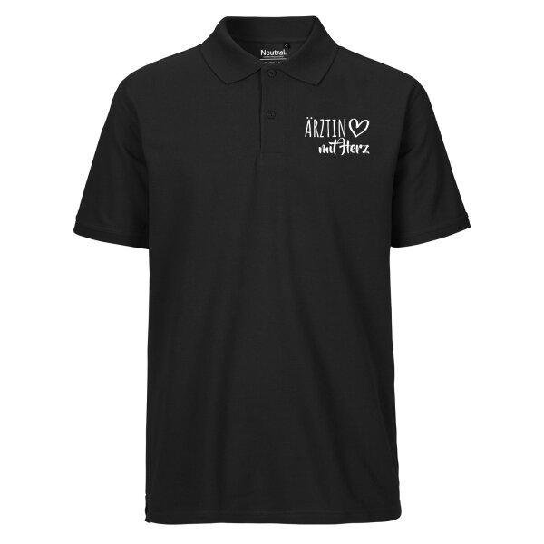 Herren Polo Shirt Ärztin mit Herz Größe S-3XL