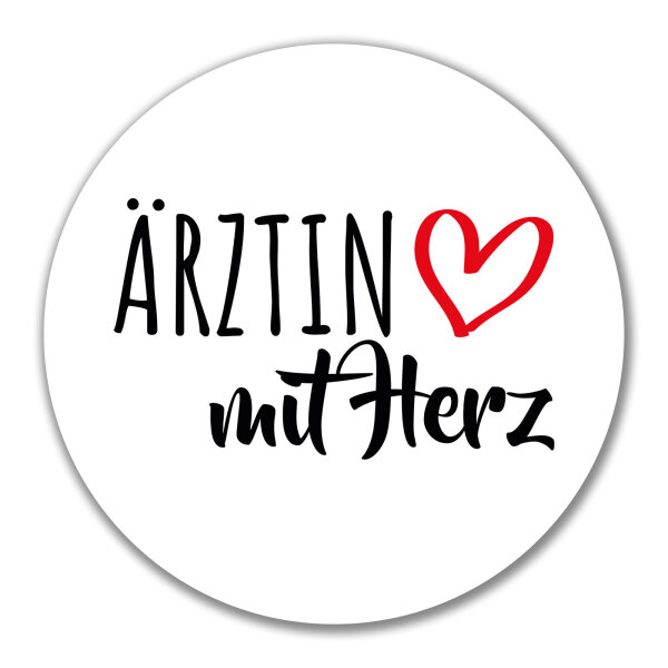 Aufkleber Ärztin mit Herz 10cm Sticker