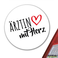 Aufkleber Ärztin mit Herz 10cm Sticker