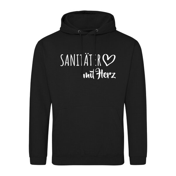 Unisex Hoodie Sanitäter mit Herz Größe S-3XL