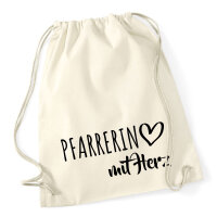 Turnbeutel Pfarrerin mit Herz 12 Liter