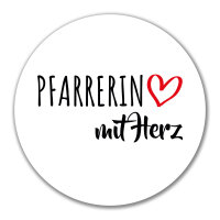 Aufkleber Pfarrerin mit Herz 10cm Sticker