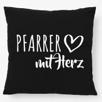 Kissen Pfarrer mit Herz 40x40cm