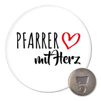 Magnet Pfarrer mit Herz 59mm Kühlschrankmagnet Flaschenöffner